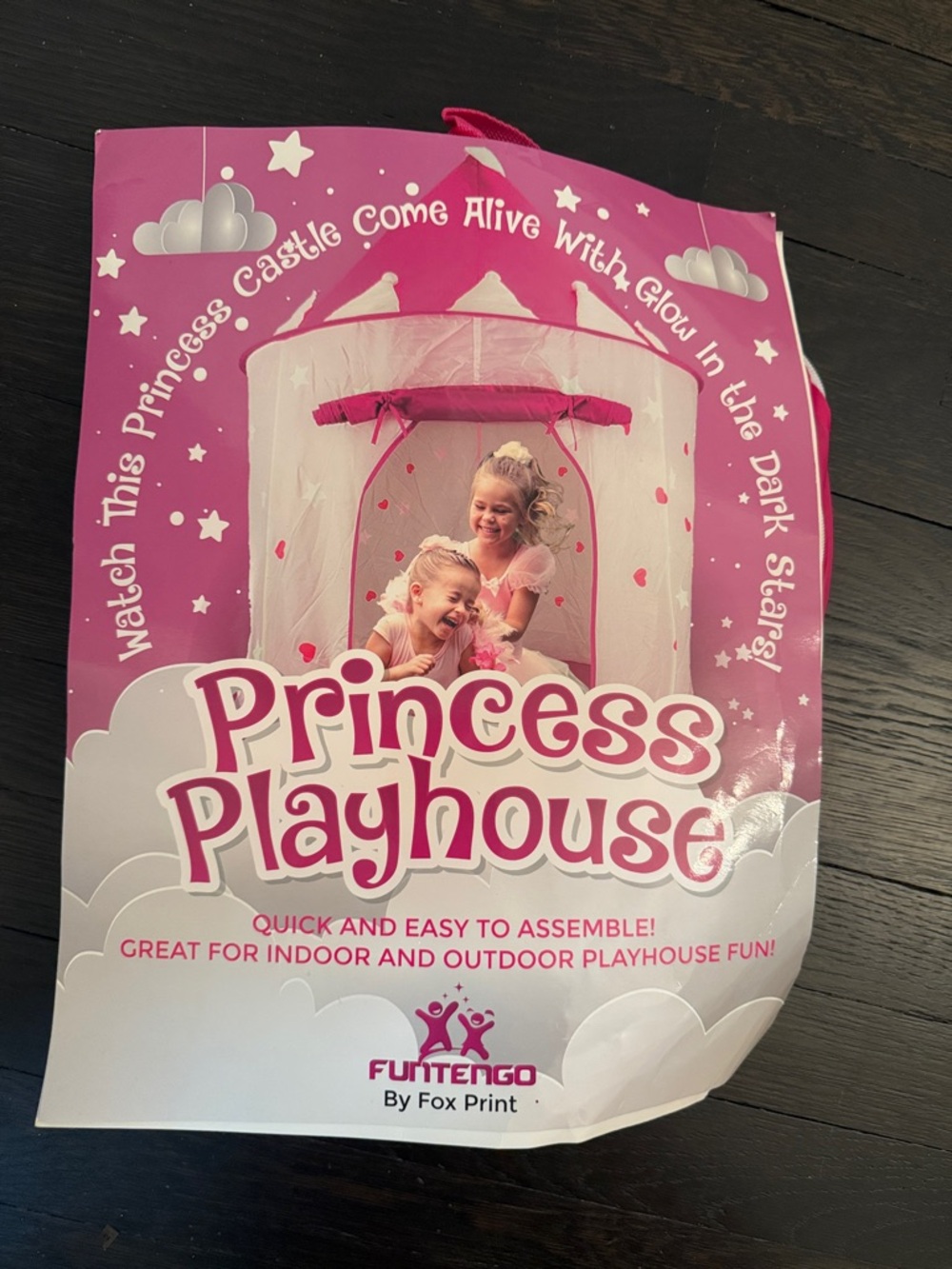 NEW Princess Playhouse Pink Glow in Dark Stars Funtengo by Fox Print